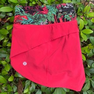 Lululemon Speed Up Short in the colorway Fuchsia Pink / Zen Garden Multi. Sz 10.